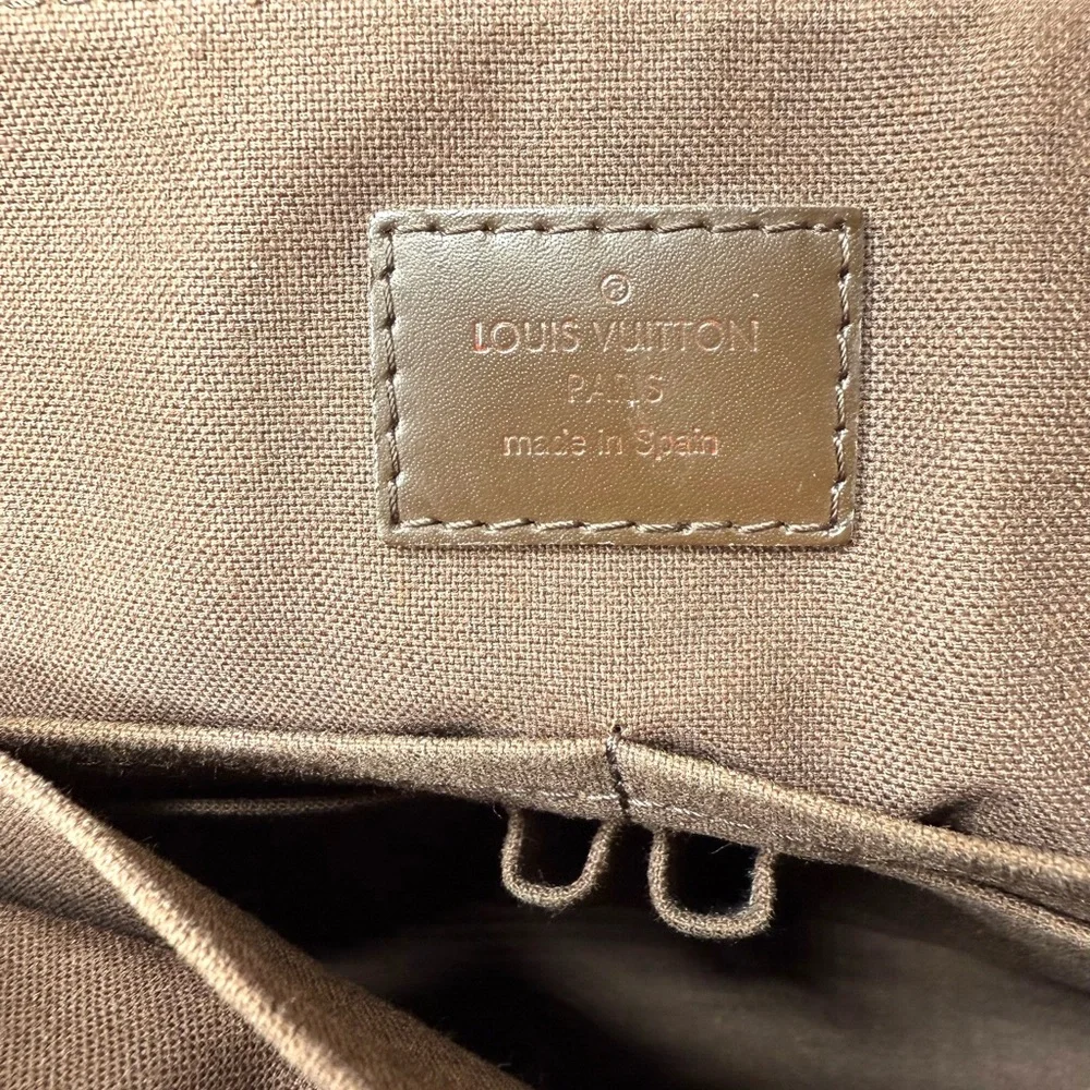 Authentic Louis Vuitton Damier Ebene Brooklyn messenger bag N41212 unisex MM